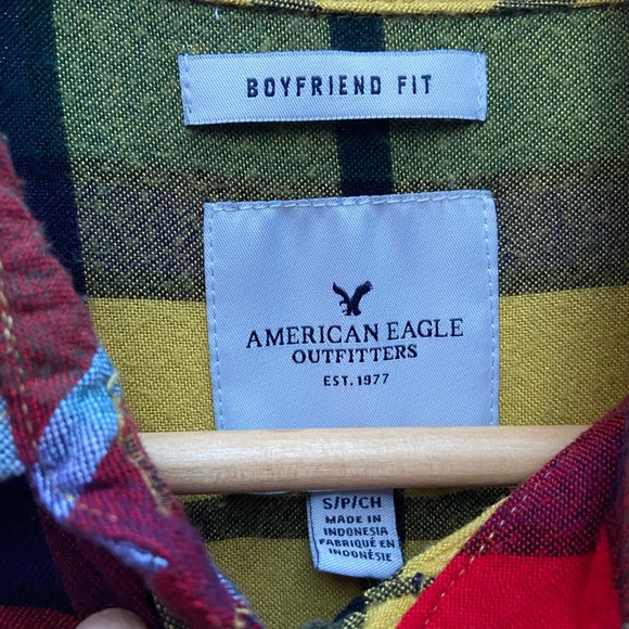American Eagle Plaid Button Up - Picture 3 of 8